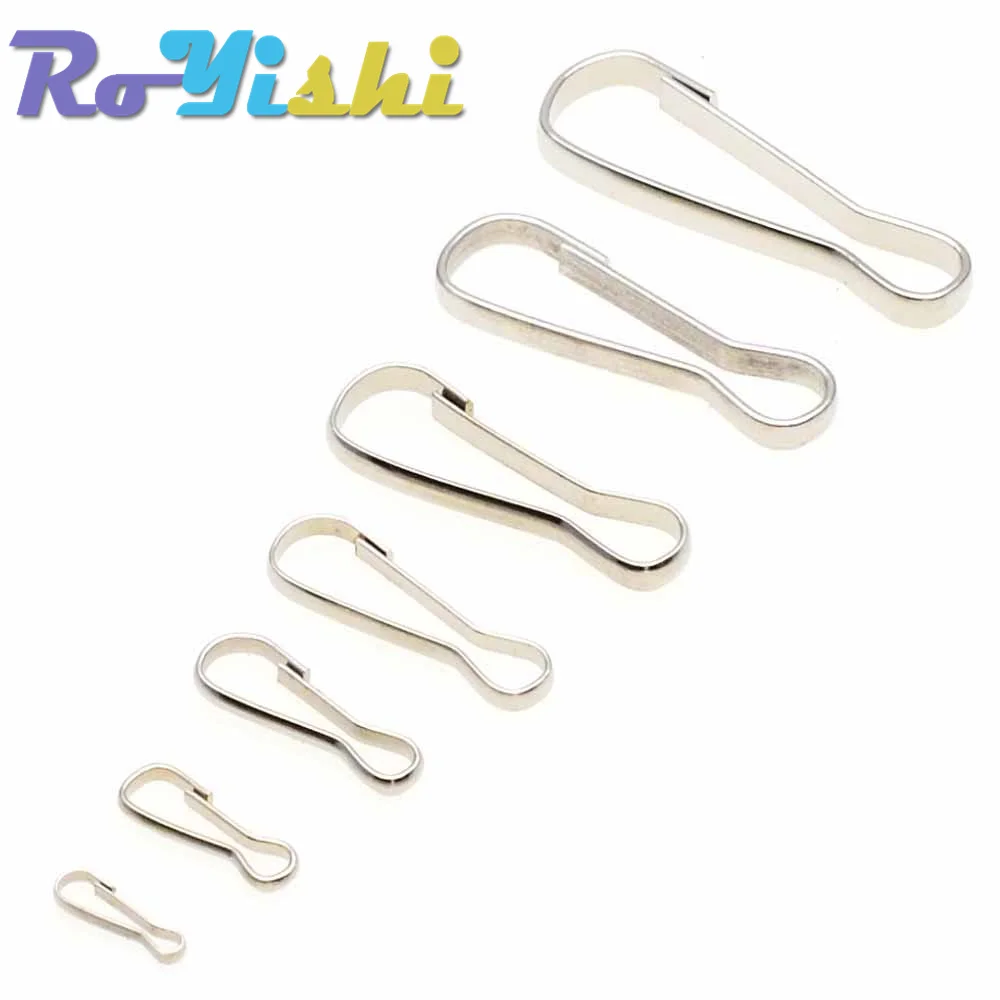 25 Pcs/Pack Multi Size Metal Purse Zipper PULLS Snap Spring HOOKS Paracord Lanyards Lariat Phone Card ID Badge Holder