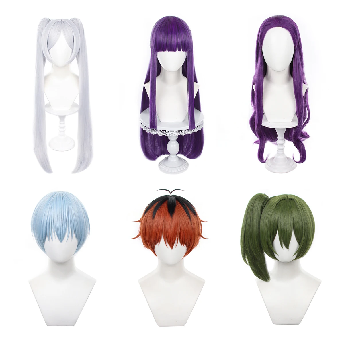 

HOLOUN Frieren Fern Stark Himmel Macht Ubel Laufen Anime Cosplay Wig Hair Clip Convention Halloween Christmas Gift