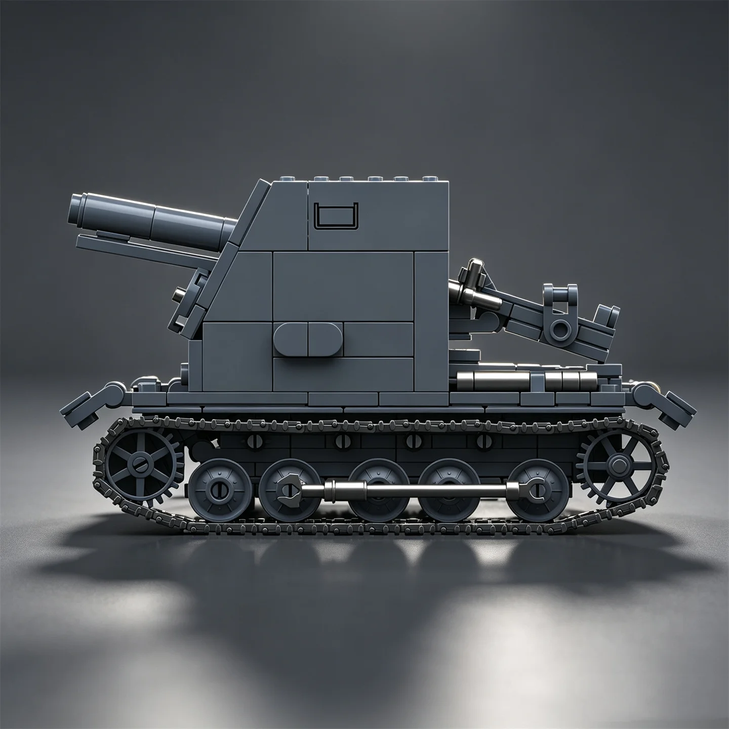 slG33 Buffalo I Self-Propelled Howitzer No. 1 Combat Vehicle Type B Building Block Model Toy MOC Infantry Gun