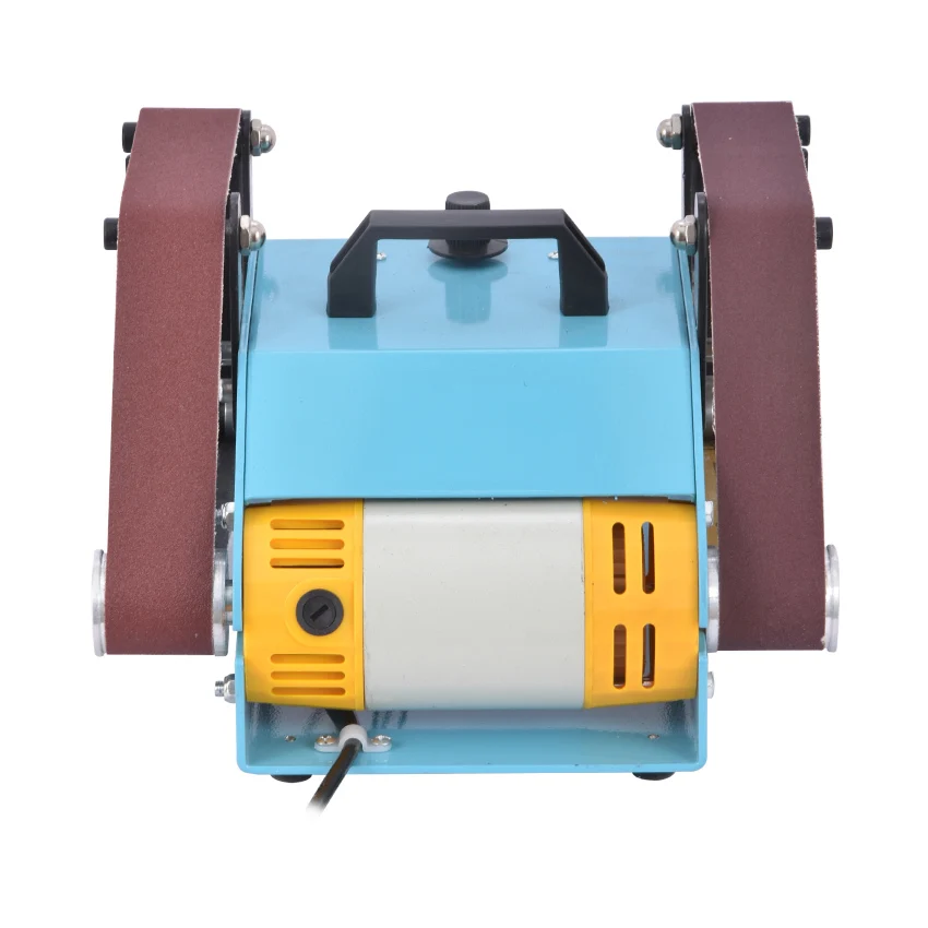 Desktop duplo eixo cinto Lixadeira Cinto Mesin Sabuk pólos Penggiling Rumah Tangga Sabuk Pengamplasan Mesin 220V 950W