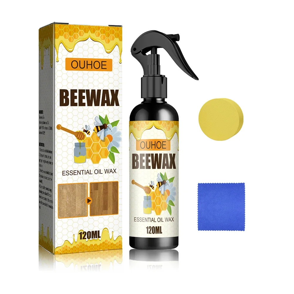 120ml Furniture Protection Polishing Beeswax Spray Multipurpose Wear Resistant for Floor Chair Cabinet Home Furniture