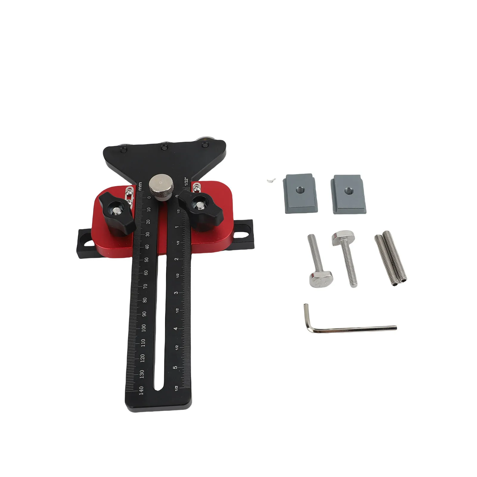 

3 Pulley Thin Rip Jig Table Saw Cutting Locator for Woodworking 3/8x3/4in U Slot and 1/4x3/8in T Slot T Slot Table Saw Jig