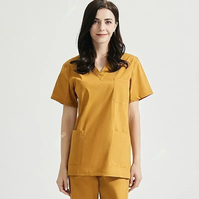 Tuta elastica ad asciugatura rapida Doctor Nurse Scrubs Set uniformi chirurgiche mediche ospedaliere Multicolor Women Wear Suit Doctor Uniform