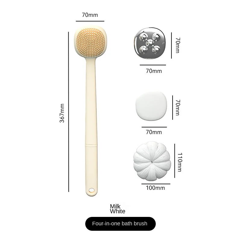 Bath Brush  Bath Brush Long Handle Bath Ball  Soft Hair Body Bath Brush Bath Artifact Back Brush