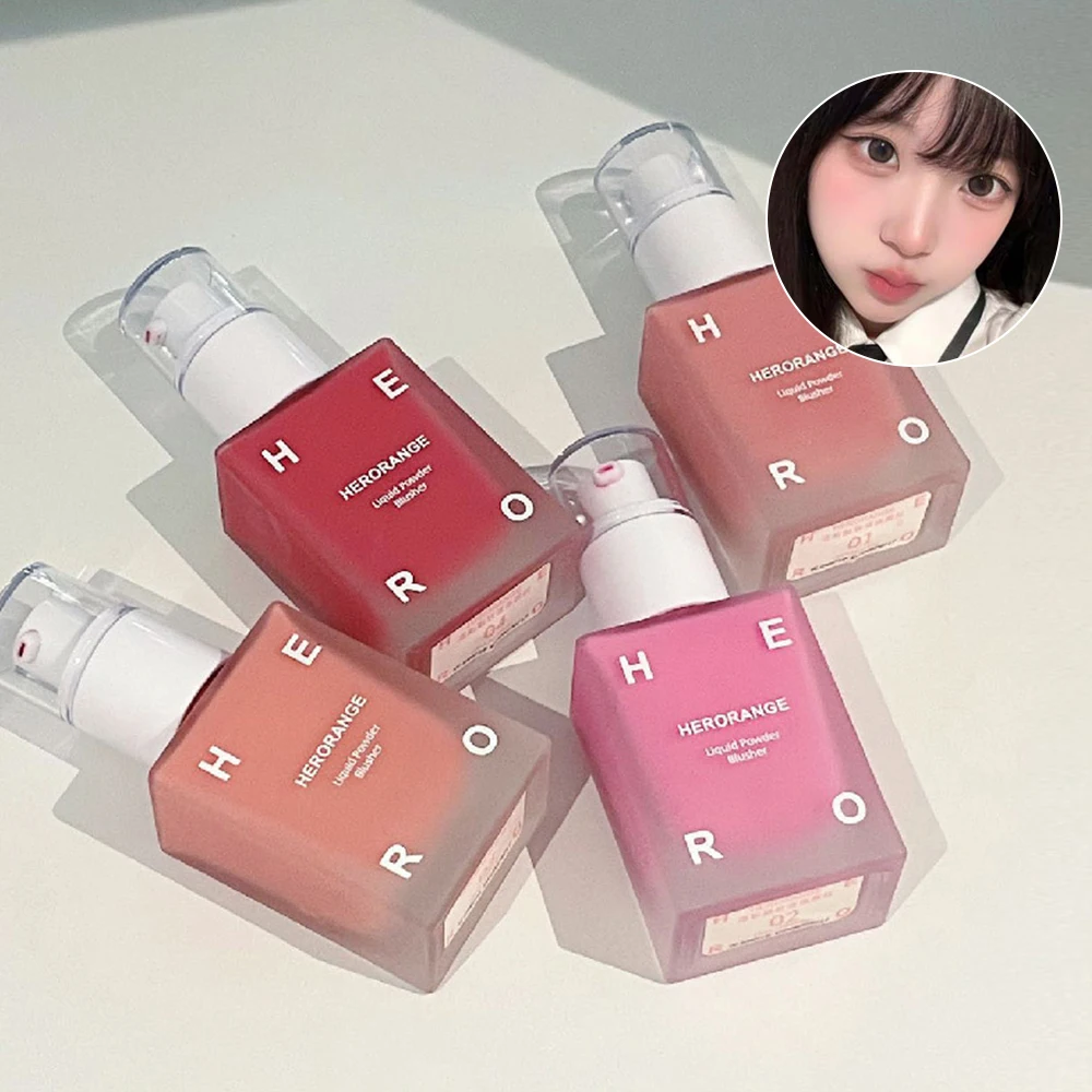 4 ألوان أحمر الخدود السائل المضغوط أحمر الخدود ترطيب اللون تعزيز الوجه عيون الشفاه ماكياج المرأة خلق كريم أحمر الخدود