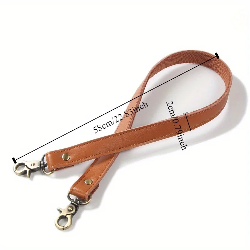 2 Pcs Genuine Leather Purse Straps, Adjustable Shoulder Bag Replacement Straps With Metal Swivel