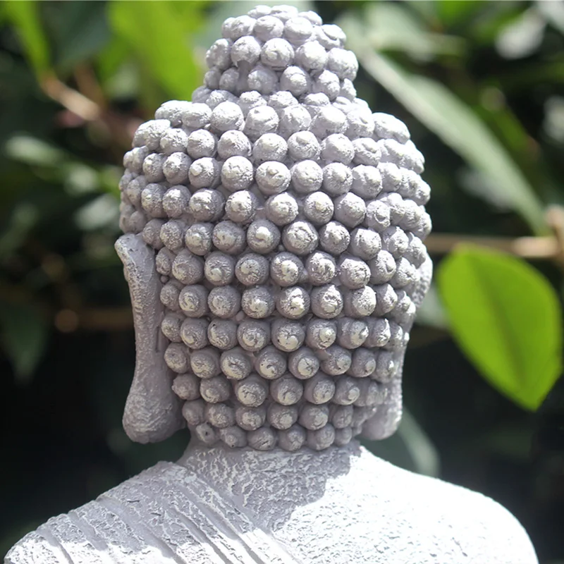 A20F-Vintage Garden Buddha Statue Indoor Outdoor Garden Zen Buddhism Figurine Sculpture Home Office Store Decor Ornament