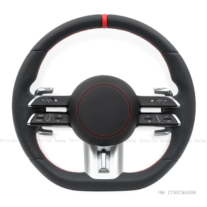 

Car Leather Steering Wheel for Mercedes-Benz AMG W204 W205 W212 W213 W221 W222 W218 W177 C63 G63 A B C E G Class GLA GLB GLC GLE
