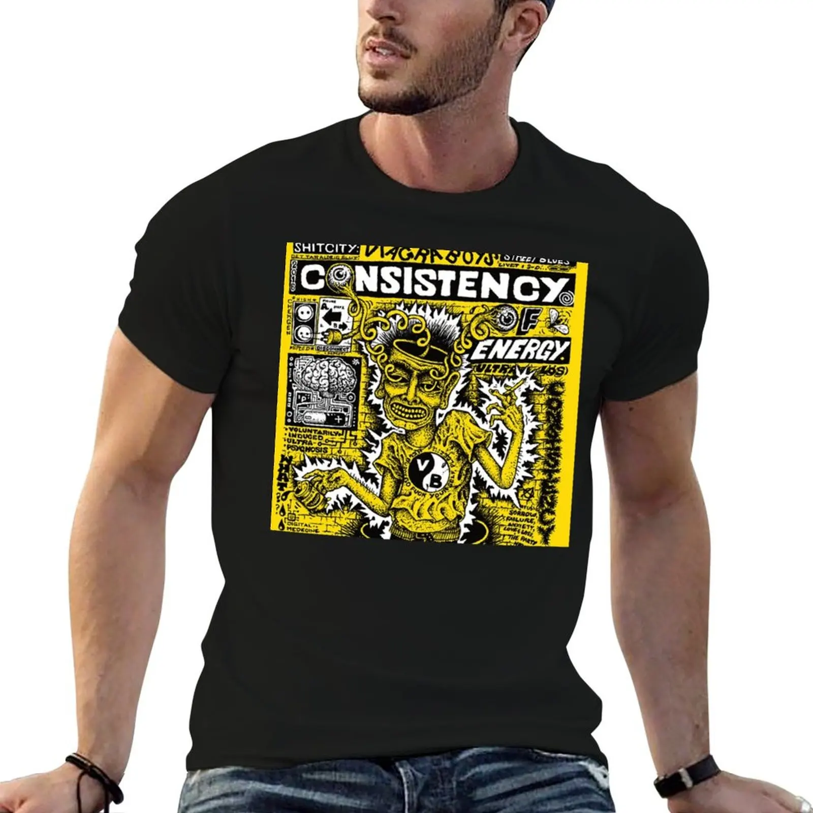 Viagra Boys- Consistancy of Energy T-Shirt cotton tshirt 100% t shirts for man slim fit t shirts for man cotton soft T-shirt