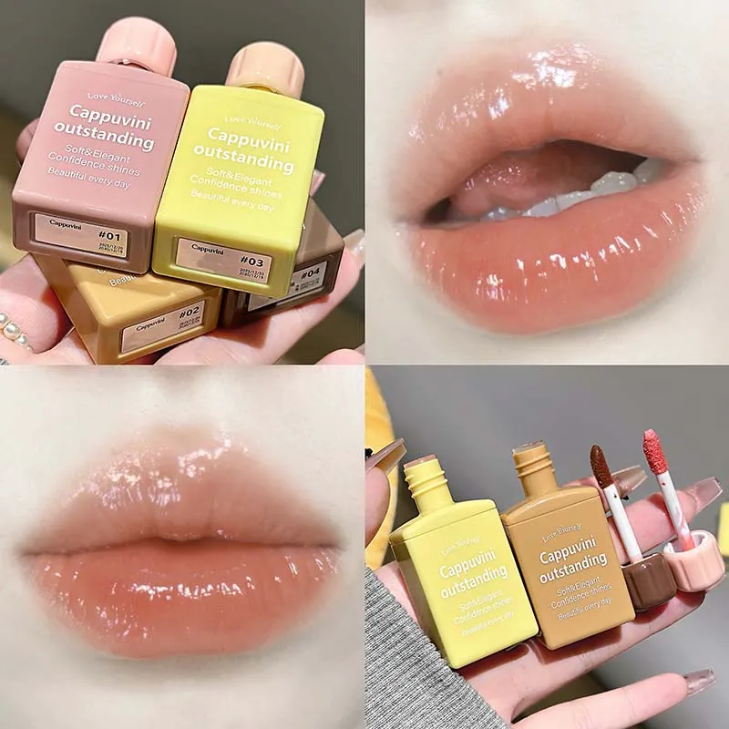 ลิปกลอสเนื้อฉ่ำวาว ให้ความชุ่มชื้น เนื้อสัมผัสเรียบเนียน ติดทนนาน ใช้ง่าย