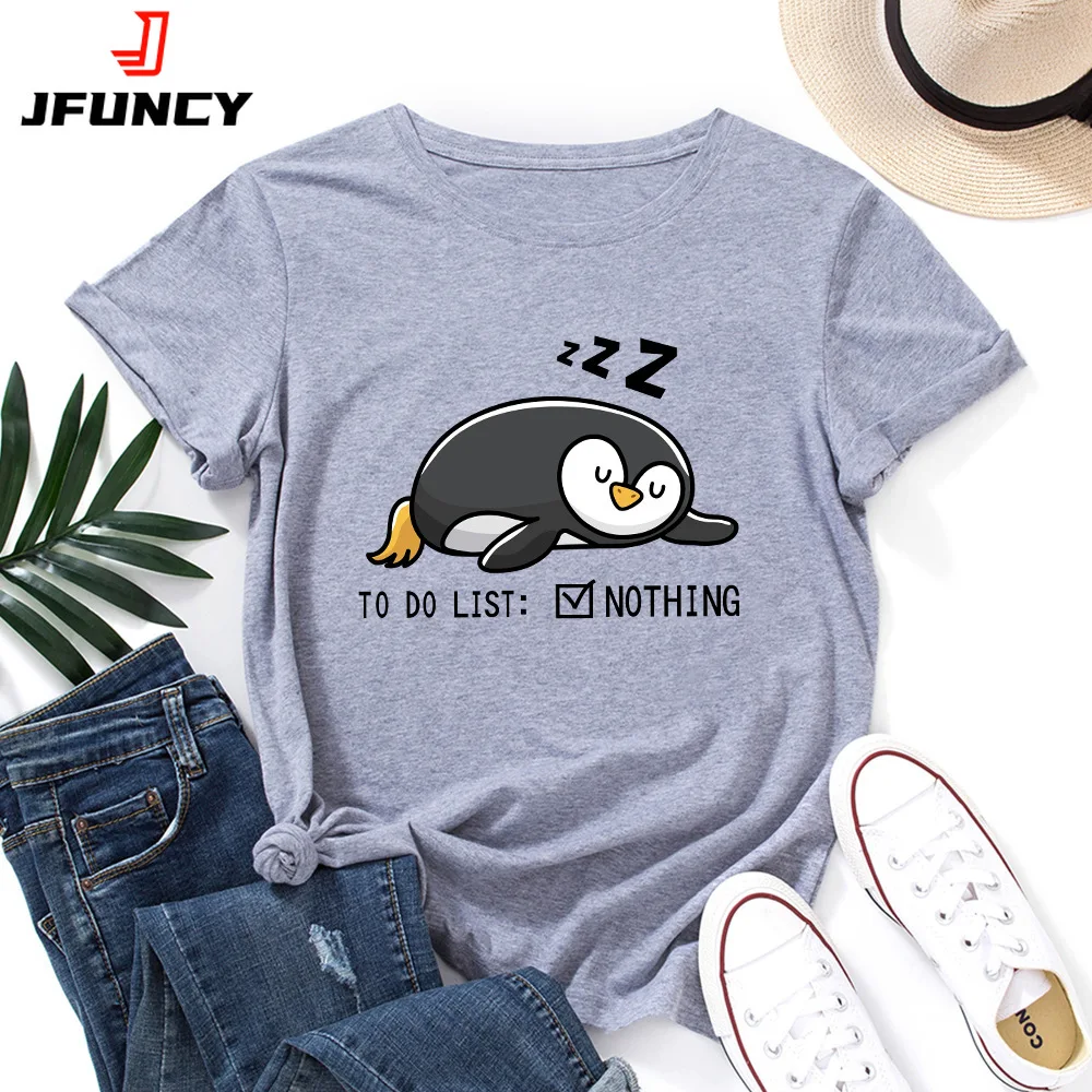 

JFUNCY Women Top Women's Graphic T Shirt Short Sleeve Oversized T-shirt Summer Cotton Harajuku Kawaii Woman Clothes