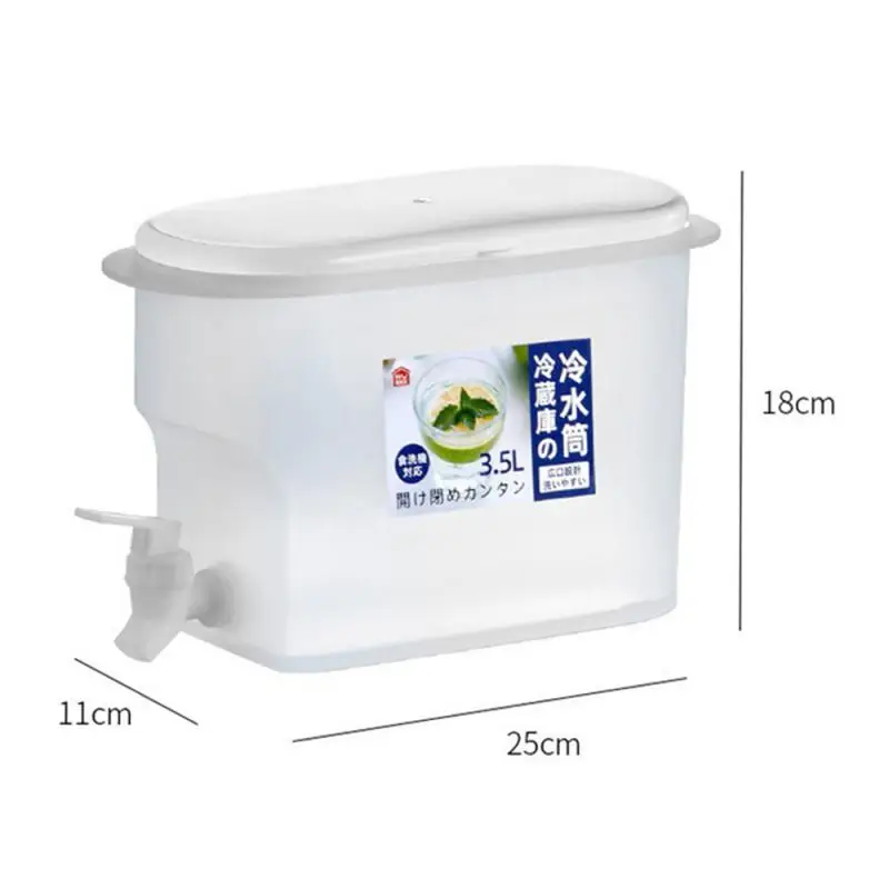 Cold Water Bucket With Faucet Refrigerator Jug Dispenser Water Kettle Summer Fruit Juice Drink Container Fridge Pots Pitcher