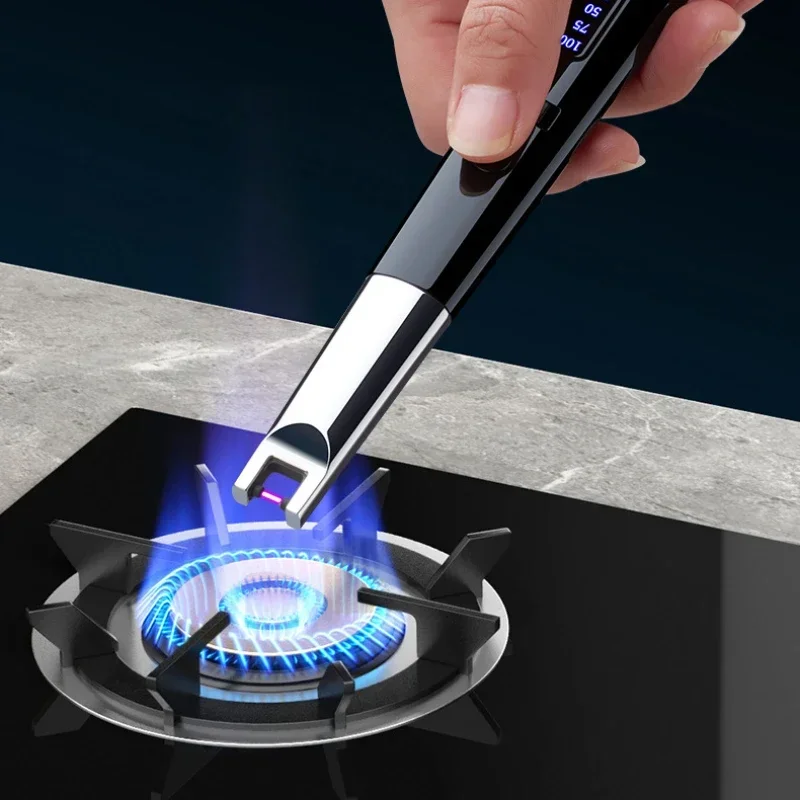 USB Portable Electric ARC Igniter Kitchen Gas Stove Ignition Tools Outdoor Camp Rechargeable Flameless Pulse Candle Long Lighter