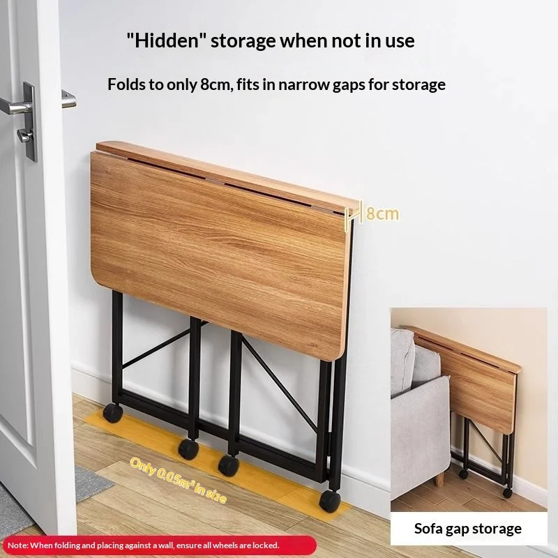 Folding Dining Table Portable Space Saving Small Apartment Multi Use Computer Desk Bedside Modern Affordable Home Furniture