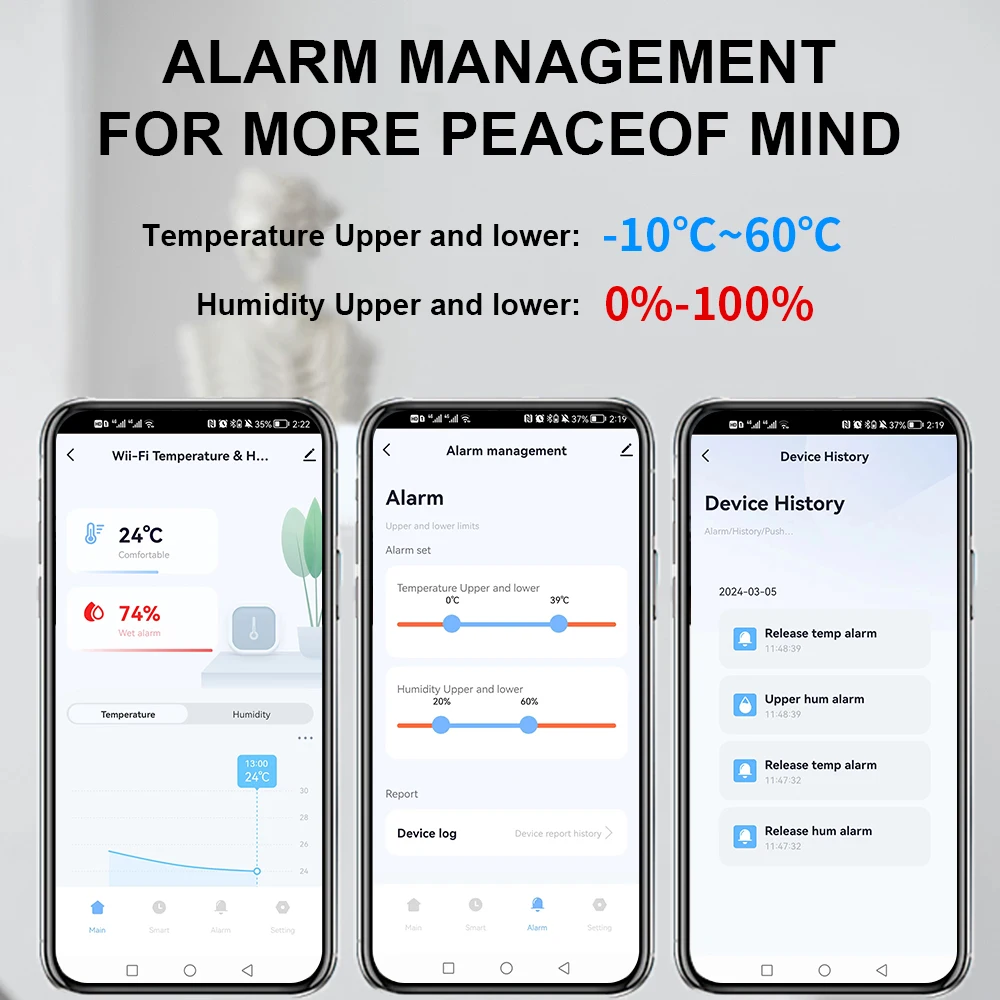 Tuya WiFi Temperatur Feuchtigkeit Sensor Smart Life Remote Monitor Für Smart Home Arbeit mit Alexa Google Assistent – Detail 10