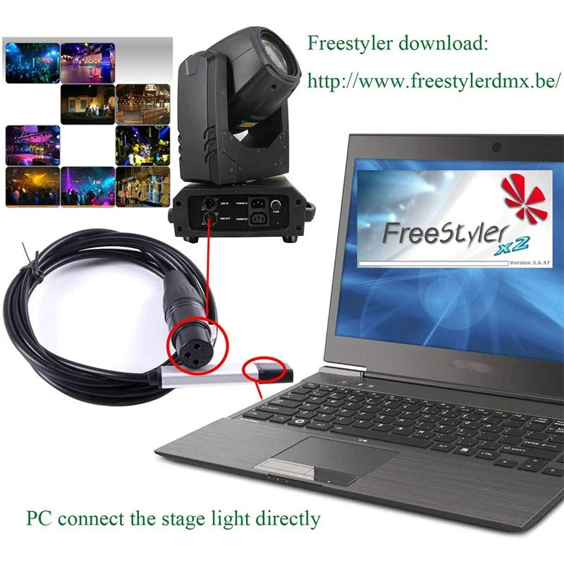 A73T USB Zu DMX Interface Adapter DMX512 Computer Bühne Beleuchtung Controller Dimmer USB LED Dmx512 Schnittstelle Mit CD