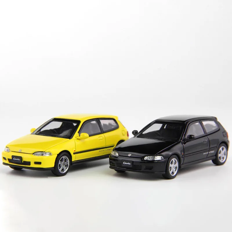 Civic MK5 EG6 a escala 1:64, colección de modelos de coche de 5. ª aleación, adornos de exhibición de recuerdo, vehículo de juguete