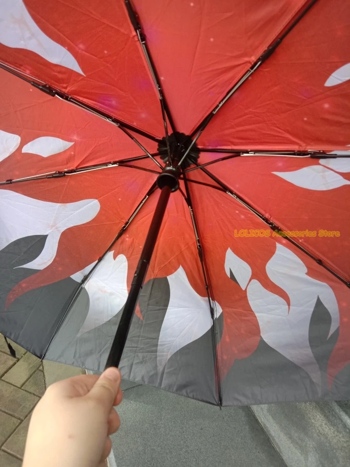 لعبة أنيمي بين عشية وضحاها هونكاي: ستار السكك الحديدية موضوع تأثيري التلقائي ثمانية العظام المحمولة للطي مظلة المطر الشمس طالب تأثيري