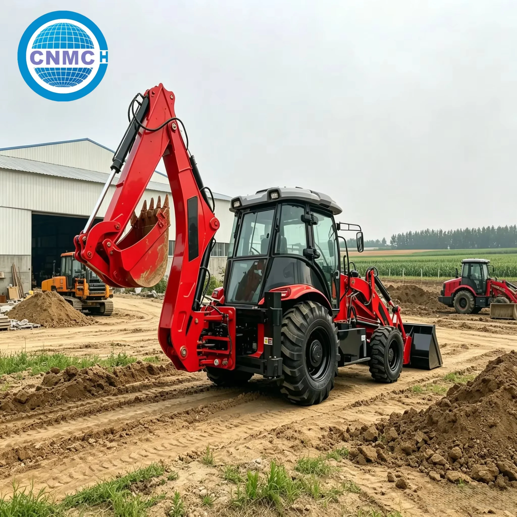 

4x4 Wheel Backhoe Excavator Digger Excavator Loader Two-End Operation Customized CE EPA Certified Garden Farm Construction Use
