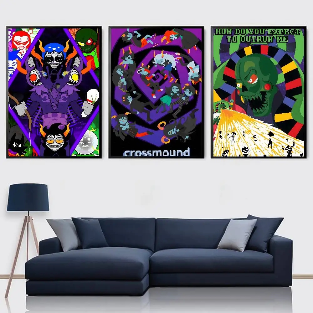Popular Internet Anime H-Homestuck Poster High Quality Dorm Living Room Aesthetic Wall Decoration Painting Stickers Gift
