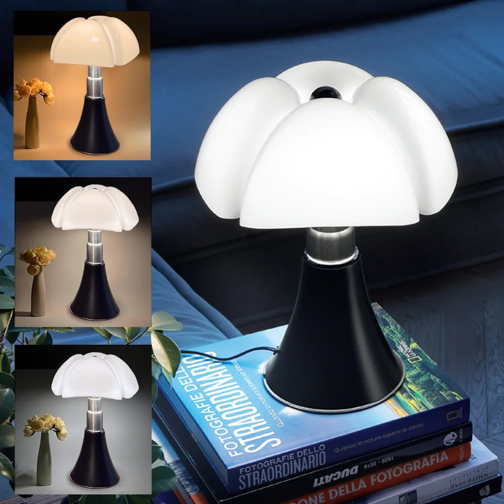 Imagem -06 - Designer Italiano Medieval Petal Led Light Bat Table Lamp Iluminação Interior Elegante Sala de Estar Quarto Estudo Cabeceira Iluminação