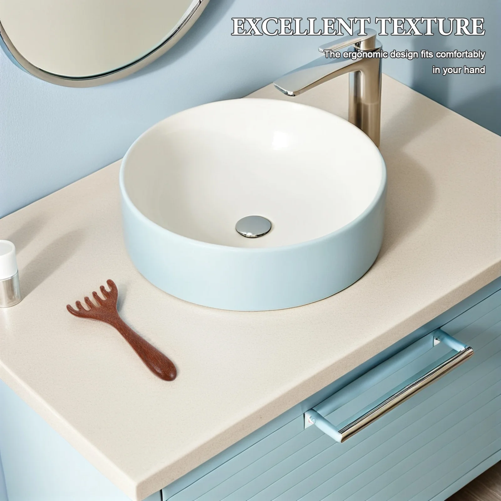 

2Pcs Deer Horn Scalp Massager Wooden Gua Sha Tool Ergonomic Eye Acupoint Massage Comb Relaxation Scalp Stimulator