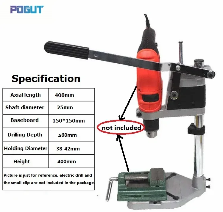 

Drill Stand Press Holder for 42mm Electric Drill Machine Tools Workbench Stand Dill Holder