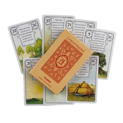 Lenormand Urania JMC czerwona sowa talia tarota karty wróżenia ezoteryczne AGM karty wyroczni prezent dla przyjaciela Tarot dla początkujących