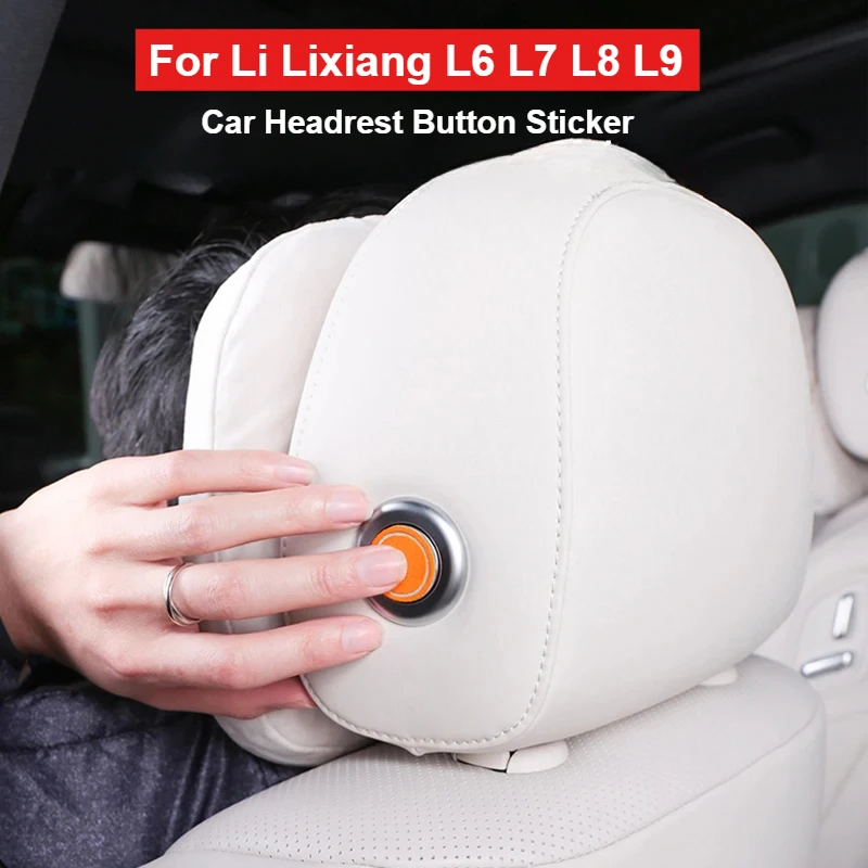 

For LI LiXiang L6 L7 L8 L9 Suede Car Headrest Button Leading Ideal Sticker for Leading Ideal Lixiang Interior Accessories