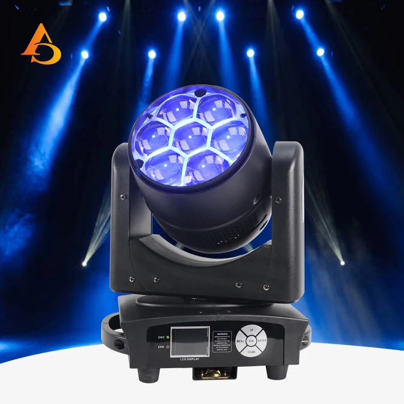 rgbw led moving head lights 7x40w olhos grandes zoom wash lights uso para dj disco festa em casa boate bar 01