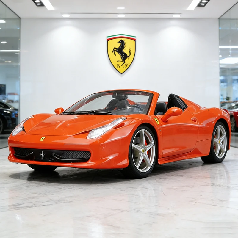 

Bburago 1:24 Ferrari 458 Spider Supercar, литая модель автомобиля из сплава, игрушечная машинка, миниатюрная масштабная модель автомобиля для детей