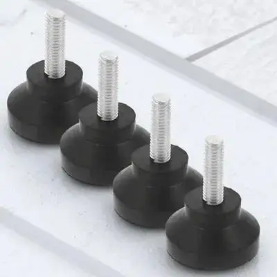 

4pcs Adjustable Leveling Feet Heavy Duty Rubber Machine Levelers Thread Design Silent Cushioning Table Leg Levelers Vibration