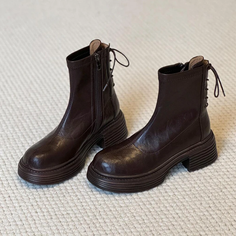 

Women's Ankle Boots High Heels Fashion Shoes for Woman Chunky Winter Boots 2025 New Designer Dress Luxury Mujer Chelsea Boots