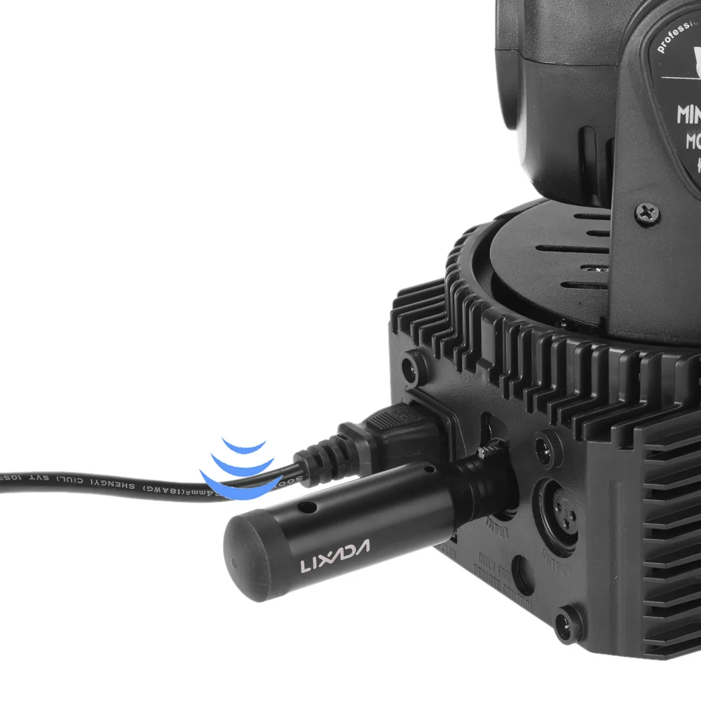 

US Wireless Receiver Lixada Rechargeable 2.4G ISM DMX512 Wireless 3 Pins Female Receiver for Stage PAR Light