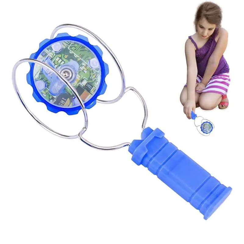 

Magnetic Gyro Wheel Magic Rail Twirler Flashing Gyro Wheel Portable Yo-Yo Like Rail Twirler For Kids Gravity Defying Stunt Toys