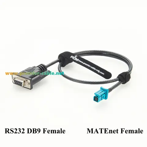 TE MATEnet-D-SUB9 케이블, D-Sub DB9-MATEnet 연결 케이블(자동차 이더넷 통신 진단 테스트 디버그용)