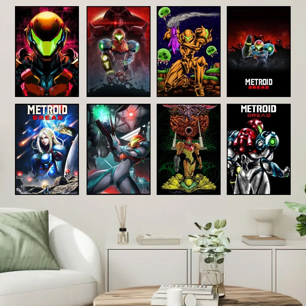 Game M-METROID Poster Prints Wall Painting Bedroom Living Room Decoration Office Home