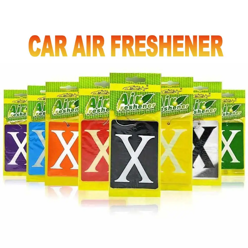 3-80pcs X Car Air Freshener Natural Aromatherapy Tea Paper Hanging Perfume Vanilla Auto Parts Interior
