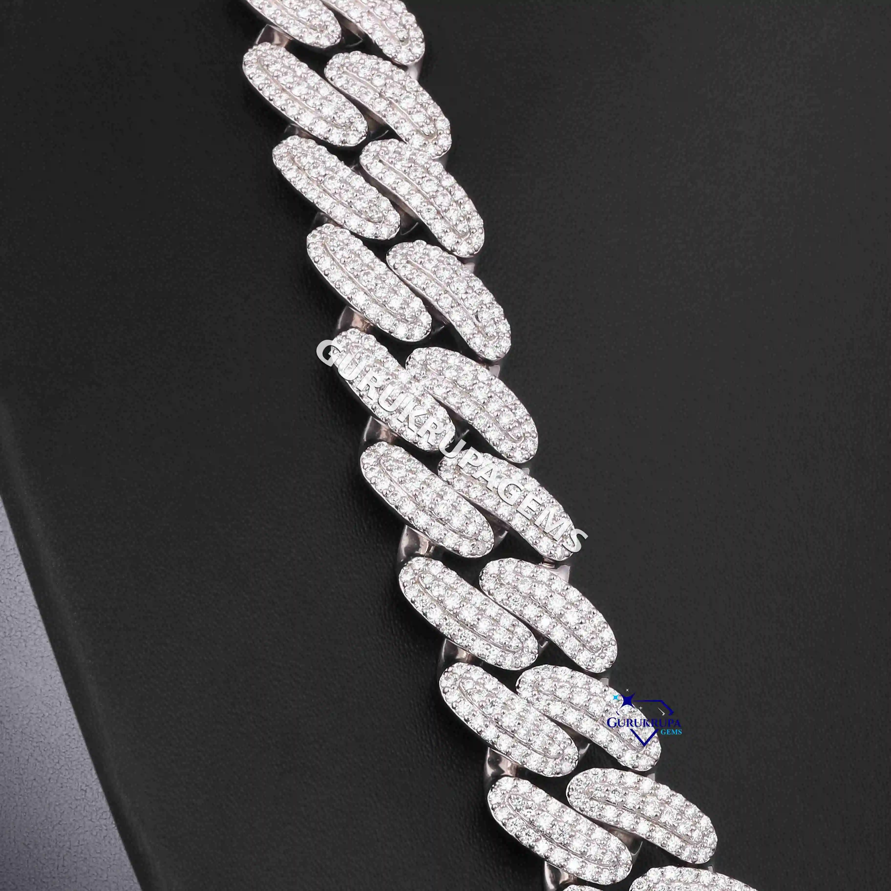 New Arrival VVS Moissanite Diamond 22mm Heavy Iced Out Cuban Link Chain Necklace Sterling Silver 925 Hip Hop Mens Jewelry.
