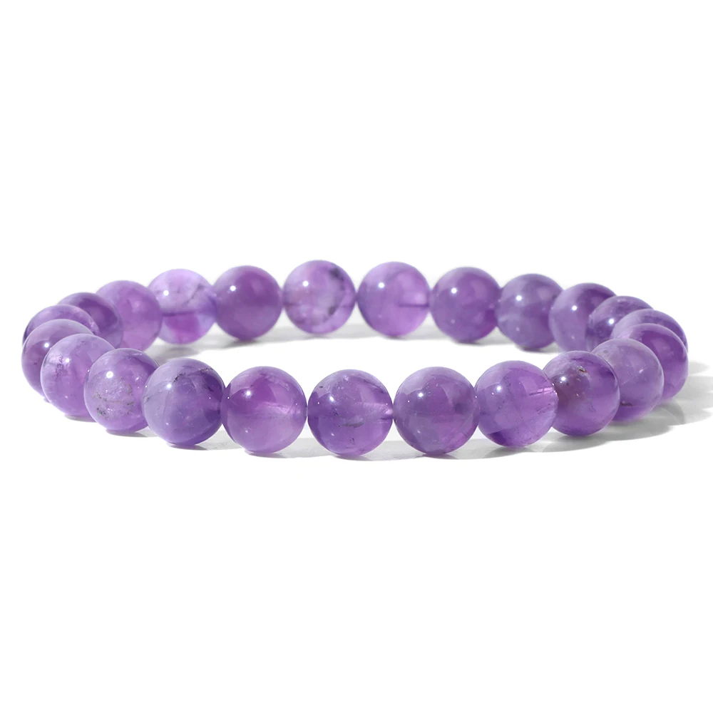 Polished 8mm Natural Fluorite Beads Bracelets For Femme Purple Quartz Lucky Energy Bracelet Women Jewelry Nice Birthday Gift