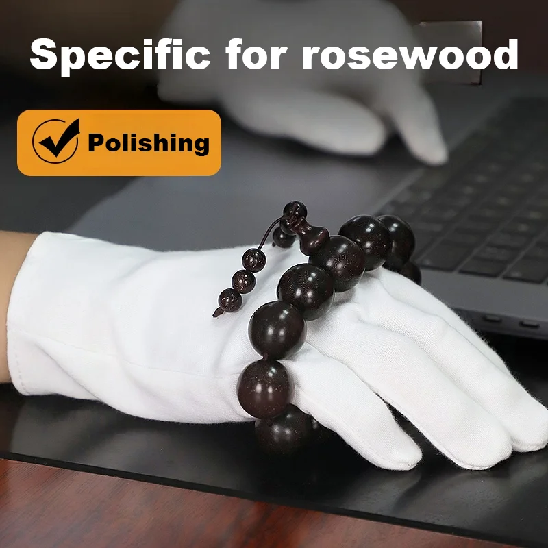 

Premium White Cotton Gloves for Polishing Wooden Beads, Non-Lint & Breathable, Sweat-Absorbing for Sandalwood & Agarwood Care