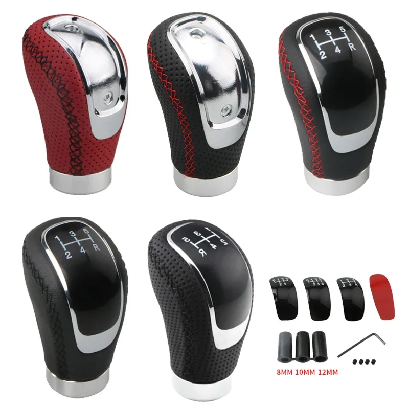 

Car PU Leather 5/6 Speed Shifter Lever With Gear Knob Manual Transmission Gear Shift Knob