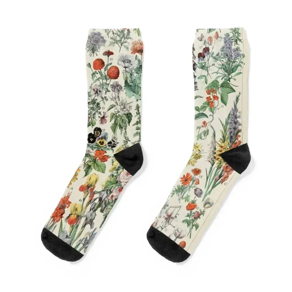 

Adolphe Millot fleurs A Socks anime warm winter golf sport Woman Socks Men's custom custom sports kids Socks Woman Men's