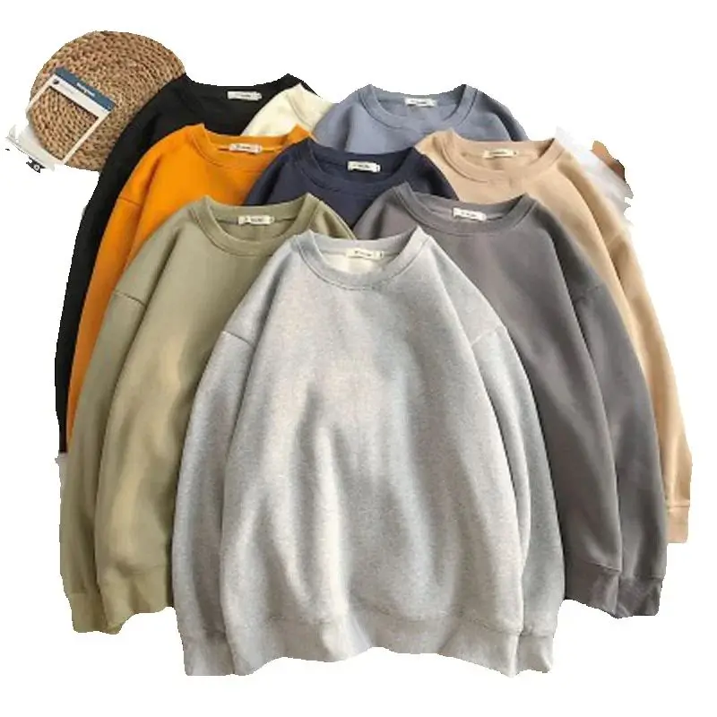 

Women's No Hat Bottom Sweater Thickened Couple Jacket Autumn and Winter Loose Lazy Wind 2025