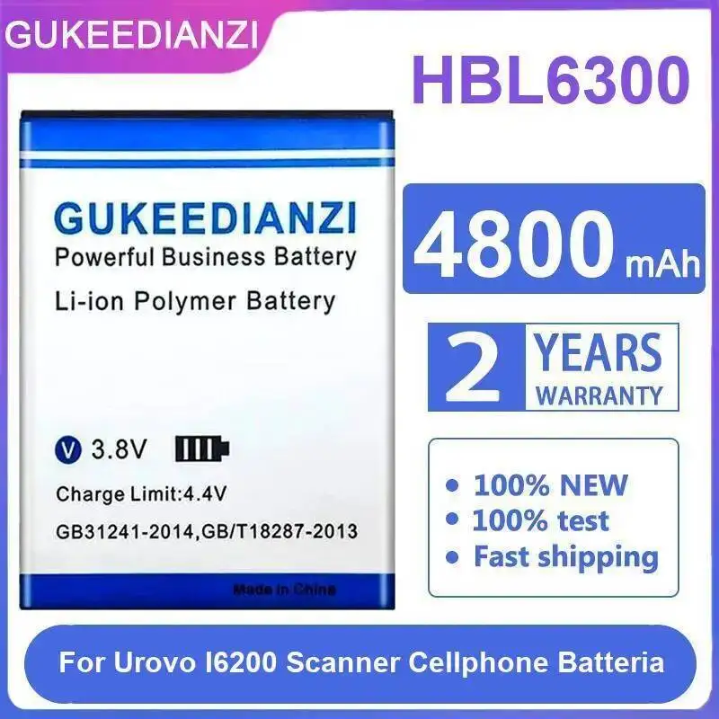 

Reliable Replacement 4800Mah Safe HBL6300 Industrial Handheld Terminal Battery For Urovo I6200
