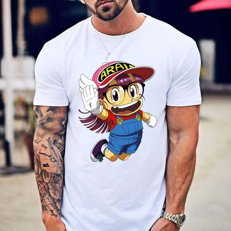 Summer kawaii  Arale t-shirt Dr Slump Comics Man TShirt Arale Norimaki Turd cotton T Shirt Graphic Streetwear Hipster tees