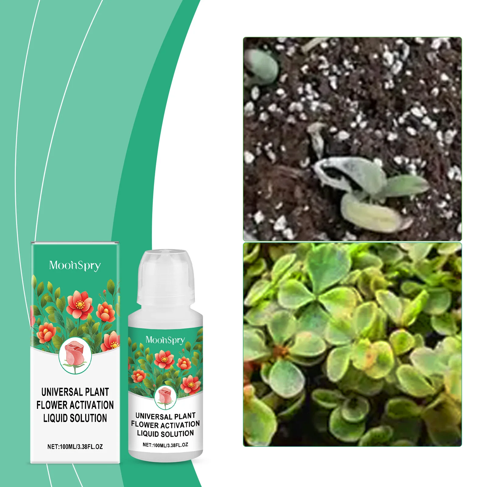 

MOONSPRY Universal Plant Flower Activation Liquid Solution Acts As a Soil Nutrient to Help your Plants and Trees Thrive