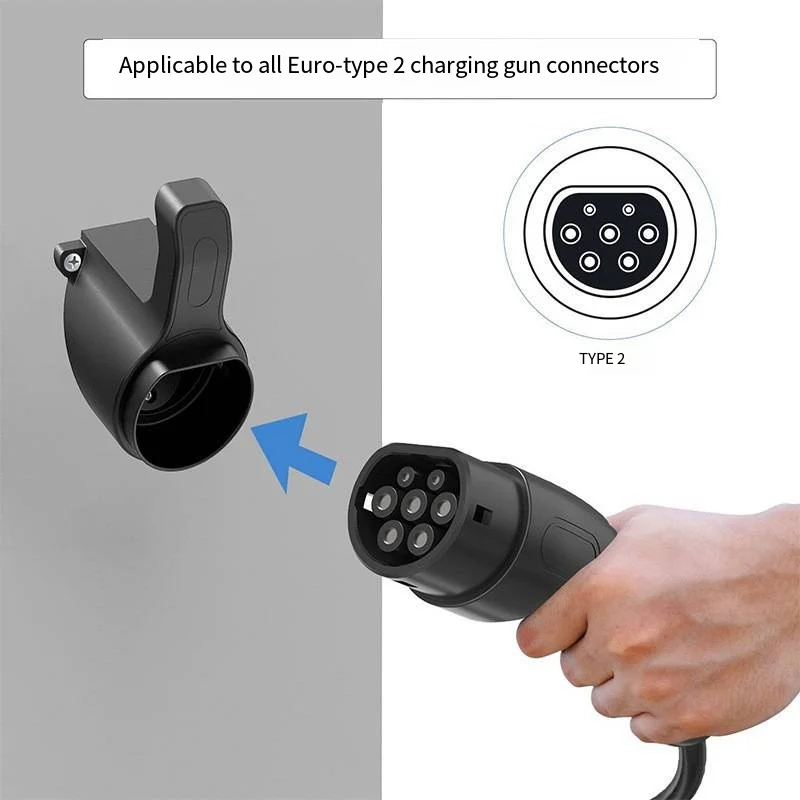 New energy charging pile fixed European javelin holder wire charging gun hook universal wall bracket type 2