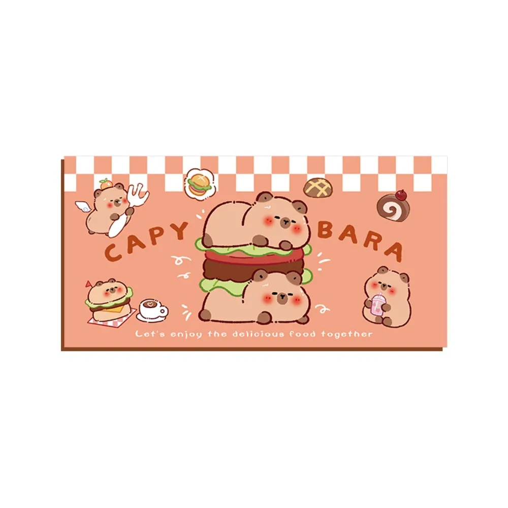 Cute Kawaii Capybara Sticky Notes, Bloco de notas, Auto-Stick, Adesivo, Memo Pads, Diário, Animal dos desenhos animados, Bookmark