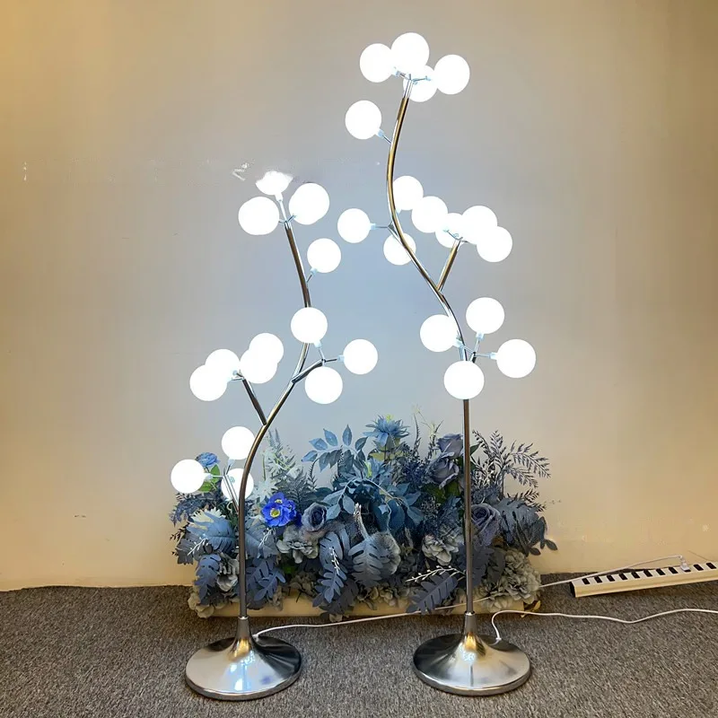 Wedding party decoration lights 16 red cotton tree road lead stage decoration bubble lights iron electroplating wedding